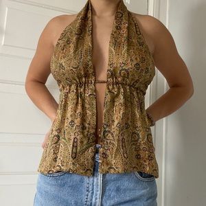 Silk Reversible Backless Top